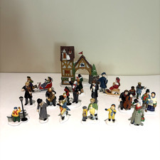 Department 56 Christmas Village Figurines Accessories Decor Lot of 17 Pieces picture