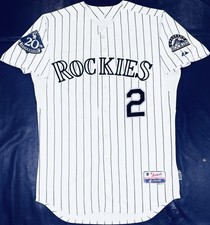 Authentic 2013 Troy Tulowitzki #2 Colorado Rockies 20th Patch Majestic Jersey 44 picture