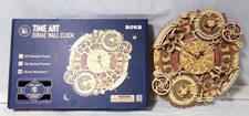 ROKR Robotime Wood Zodiac Calendar Wall Clock Time Art picture