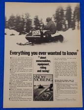 1972 INVITATION TO SNOWMOBILING MAGAZINE CLASSIC PRINT AD 
