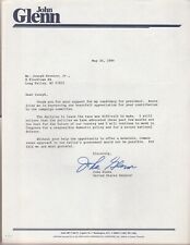 John Glenn Thank You Letter For Support In Presidential Campaign May 30, 1984 picture