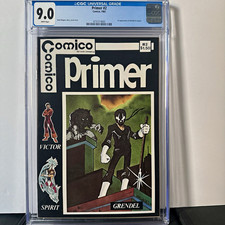 Primer #2 Comico 1982 CGC 9.0 white pages, 1st Grendel & Argent - Matt Wagner picture