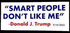 ANTI-TRUMP bumper sticker magnet decal: