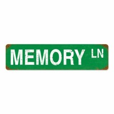 MEMORY LANE LN STREET SIGN STYLE 20