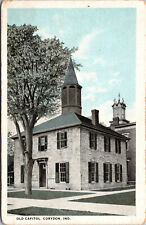Vtg 1920s Old Capitol Building Corydon Indiana IN Postcard picture
