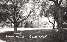 Colorado CO Postcard Real Photo RPPC 1951 BURLINGTON Court House Building picture