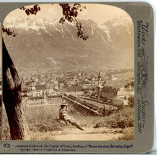 AUSTRIA, Picturesque Innsbruck, The Capital Of Tyrol--Underwood Stereoview A151 picture