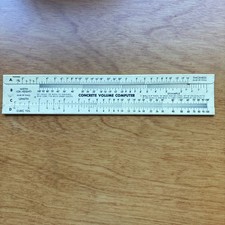 VINTAGE CONCRETE VOLUME COMPUTER ENGINEERING SLIDE RULER & SCALE picture