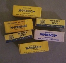 6 Vintage Boxes Moore's Discs Dentistry Dental Grinding & Pol Coarse & Med RARE picture