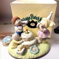 Vintage 1984 Cabbage Patch Kids The Birthday Party Porcelain Figurine Xavier Rob picture