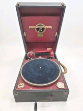 c1928 Columbia Grafonola Model 130 Portable Wind-Up Phonograph Works picture