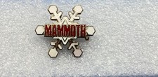 Mammoth Mountain Ski Resort Enamel Lapel Pin Snowflake Gold Tone Collectible picture