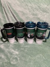 Lot of 4 Vintage Dunkin Donuts Boston Celtics Travel Mugs picture