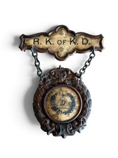 RARE Antique ROYAL KNIGHTS OF KING DAVID AFRICAN AMERICAN BLACK FRATERNAL BADGE picture