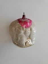 Circus Elephant, with Red Banket on Back.   Early 1900s German Glass Ornament picture