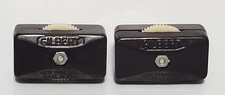 2 Vintage Original Gilbert Bakelite In-line Rotary Thumbwheel On / Off Switch picture