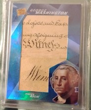 2021 Pieces of the Past George Washington Relic Card #322 Authentic Handwritten picture