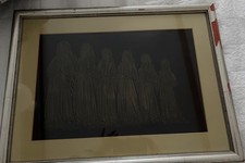 Vintage 1977 English Brass Rubbing Daughters Sir Robert & Dame Jemima Wilson picture