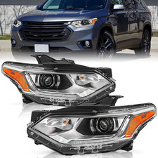 Hid/Xenon Headlight Assembly Set for 2018-2021 Chevy Traverse | LED DRL Projecto picture