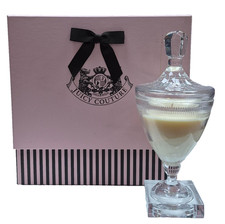 JUICY COUTURE Candle 11 oz + CRYSTAL GOBLET NUMBERED EDITION $450.00 retail picture