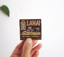 Vintage Matchbook The Lanai Tiki Bar Restaurant San Mateo California Mid-Century picture