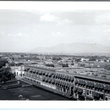1942 Denver, CO Snapshot Photo Downtown Cityscape Rocky Mountain Aerial View Vtg picture