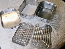 Vtg Wear-Ever 6 Piece XL Roaster Aluminum Roasting Baking Pan USA picture