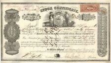 Milwaukee and Mississippi Rail Road Co. - 1862 Railroad Stock Certificate - Rail picture