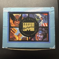 1994 Marvel Masterpieces Walmart Blue Retail Box Factory Sealed 20 Pack open box picture