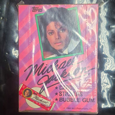 Topps 1984 Michael Jackson Sealed Trading Card Box 36 Cards Stickers Gum picture