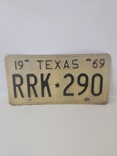 Vintage Texas Auto License Plate RRK 290 Decorative . picture