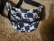 EXTREMELY RARE Vintage 90s Mickey Unlimited checkered Fanny Glentex Disney Retro picture