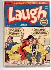 LAUGH COMICS #33 (1949) - GRADE 3.0 - ARCHIE PUBLICATIONS BOB MONTANA WOGGON picture
