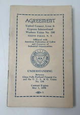 Vintage 1957 Agreement United Cement Lime & Gypsum Workers International Union  picture