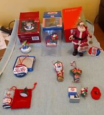 Lot of Pepsi Cola Vintage Collectible Ornaments Santa Claus Holiday picture