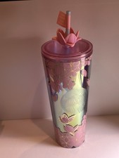 NEW Rare Starbucks 2025 Japanese Cherry Blossom 24oz Tumbler W/Blossom Topper picture