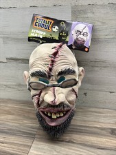Vintage 2000s Halloween Mask Scruff Scary Guy Creepy Man-Vinyl-Elastic Strap picture