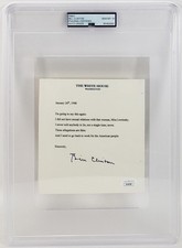 Bill Clinton Signed/Autographed 5.5x7 Typed