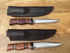 Set of 2 Chris Davis Custom Handmade Knives. Stunning Wood picture