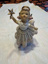 VTG Lefton Dresdon Lace Angel Star Figurine picture