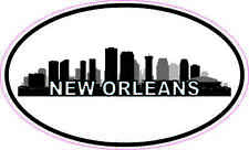5x3 Oval New Orleans Skyline Sticker Tumbler Cup Luggage Car Window Bumper Sign picture