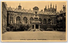 Vintage Oriel College Oxford Postcard WWII 1943 U.S. Army Postal Service picture
