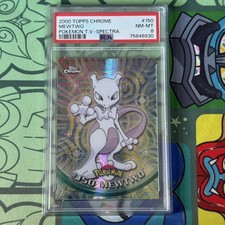 Pokemon TCG | PSA 8 2000 Topps Chrome Pokemon Series 2 Mewtwo #150 Spectra Slab picture