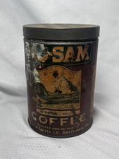 Vtg Mo-Sam Steel Cut Morton Coffee Co Balt. MD 1 LB Can Brand Tin Mismatch Lid picture