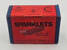 NOS Vintage Sparklets Bulbs Limited England 10 Bulbs Cartridges Unopened 10 Pack picture