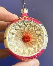 Vintage Polish Indent Glass Christmas Ornament picture