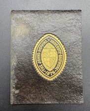c1910 L20 Johns Hopkins University Baltimore College Seal Tobacco Leather picture