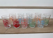 Lot 10 rare Vintage Welch's Flintstones Jelly Glasses 1962 ,1963,1964 no fading picture