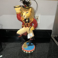 Pier 1 Halloween Enchanted Circus Ringmaster Lion Tamer Metal Sculpture 2018 picture