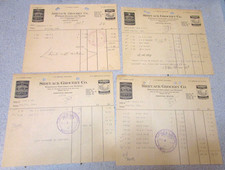 4 Antique 1927-1928 Receipts Shryack Wholesale Grocery Kirksville MO Missouri H picture